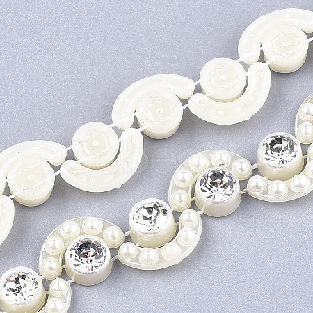 ABS Plastic Imitation Pearl Beaded Trim Garland Strand AJEW-S073-28-1