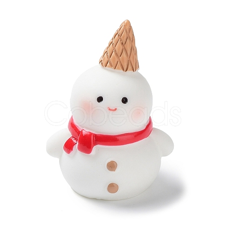 Christmas Themed Resin Snowman Figurine XMAS-PW0001-091D-1
