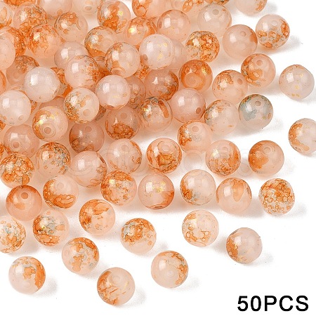 Glass Imitation Jade Beads GLAA-YWC0007-01C-01-1