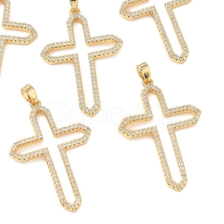 SHEGRACE Brass Micro Pave Cubic Zirconia Pendants XGRQ3D588-484G-1