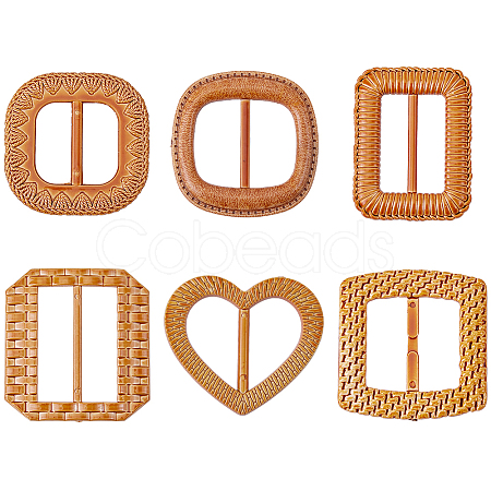 6Pcs 6 Styles Plastic Buckles DIY-GF0013-13-1