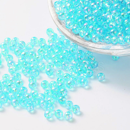 Eco-Friendly Transparent Acrylic Beads X-PL736-7-1