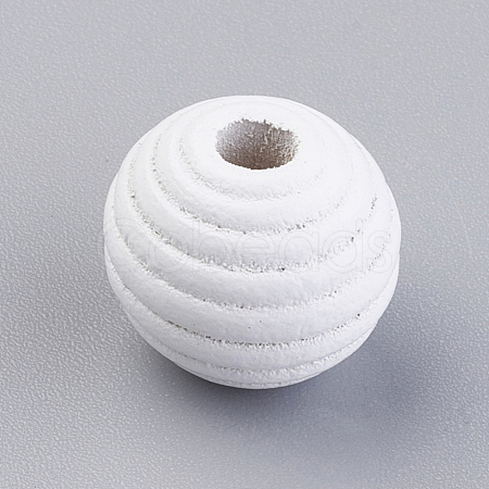 Natural Maple Wood Beehive Beads X-WOOD-Q030-48C-1