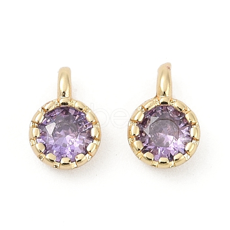 Brass Pave Cubic Zirconia Pendants KK-H204-03KCG-03-1