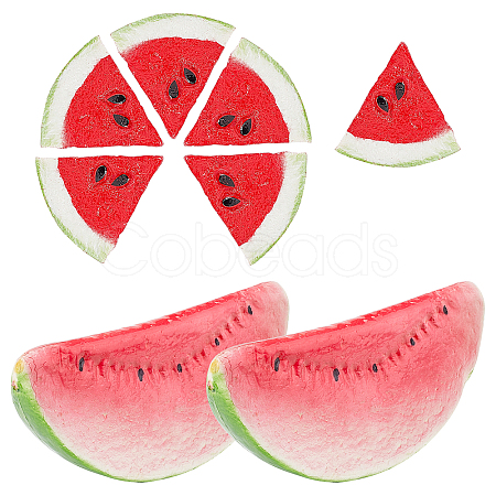 GORGECRAFT Imitation Food PVC Plastic & Silicone Watermelon Display Decorations AJEW-GF0003-14-1