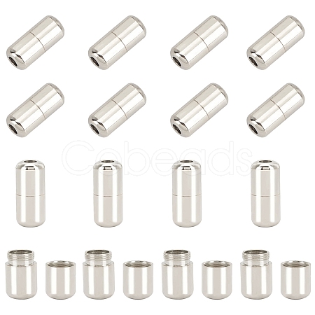 Brass Capsule Lace Lock Buckles KK-PH0001-29P-WH-1