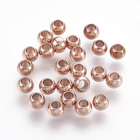 201 Stainless Steel Beads STAS-P221-26RG-1