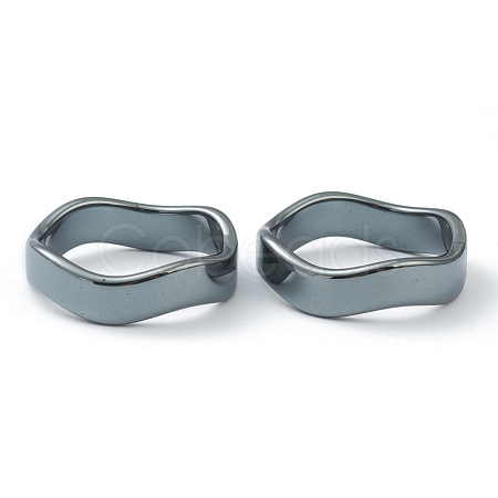 Non-magnetic Synthetic Hematite Finger Rings RJEW-H544-03C-1