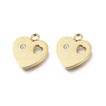 Ion Plating(IP) 304 Stainless Steel Charms X-STAS-L245-001G-1