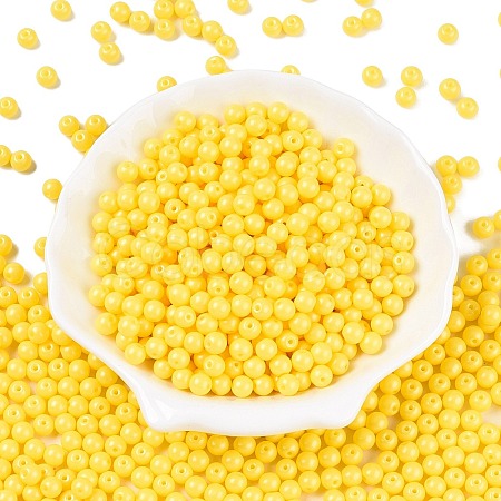 Opaque Baking Paint Glass Beads DGLA-T004-02E-1