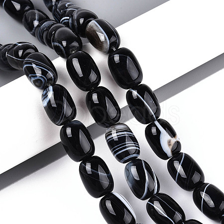 Natural Agate Beads Strands G-N356-02A-01-1