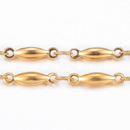 Ion Plating(IP) 304 Stainless Steel Bar Link Chains CHS-H009-18G-1