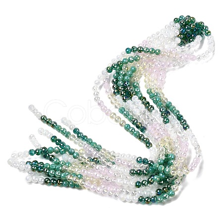 Electroplate Glass Beads Strands EGLA-D300-06-6mm-19-1