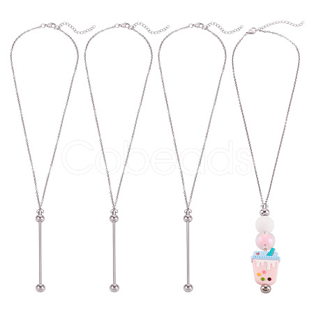 304 Stainless Steel Cable Chain Necklace Makings NJEW-TAC0012-01-1