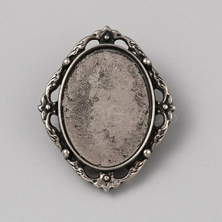 Tibetan Style Zinc Alloy Bolo Tie Slides Clasp Cabochon Settings LS-FIND-WH0260-37I-AS-1