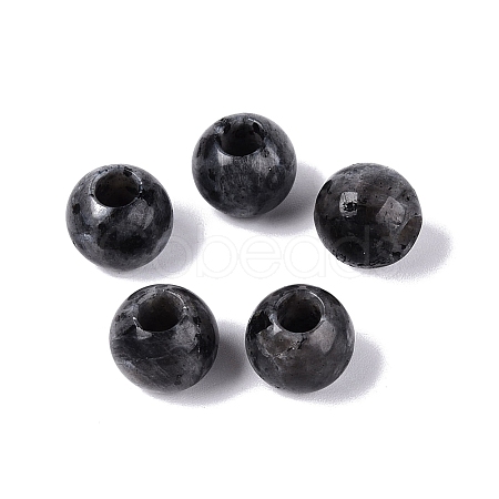 Natural Larvikite European Beads G-Q607-02T-1