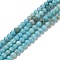 Assembled Natural Dolomite and Synthetic Opal Beads Strands, Dyed, Round, Aqua, 4mm, Hole: 0.9mm, about 100pcs/strand, 15.87''~15.94''(40.3~40.5cm)