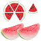 GORGECRAFT Imitation Food PVC Plastic & Silicone Watermelon Display Decorations, Red, 8pcs/set