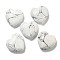 Natural Howlite Statues Ornaments, Love Heart Stone for Reiki Energy Balancing Meditation Gift, 42~44.5x45x19.5~23mm