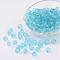 Transparent Acrylic Beads, Faceted, Round, Light Sky Blue, 8mm, Hole: 1.5mm, about 1800pcs/500g