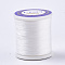 Nylon 66 Coated Beading Threads for Seed Beads, White, 0.1mm, about 54.68 yards(50m)/roll