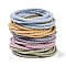 Rubber Elastic Hair Band, Mixed Color, 2mm, Box: 62x62x54mm, 50pcs/set