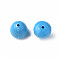 Opaque Acrylic Beads, Faceted, Teardrop, Deep Sky Blue, 15x14.5mm, Hole: 2mm, about 243pcs/500g