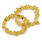 Unisex Chip Natural Citrine(Dyed & Heated) Beaded Stretch Bracelets, Inner Diameter: 1-3/4~2 inch(4.5~5cm)