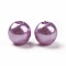 Imitation Pearl Acrylic Beads, Dyed, Round, Lilac, 6x5.5mm, Hole: 1.5~2mm, about 4500pcs/pound