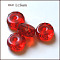 K9 Glass, Imitation Austrian Crystal Beads, Grade AAA, Faceted, Flat Round, Red, 8x3.5mm, Hole: 0.9~1mm