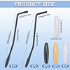 5Pcs 5 Styles Iron & Plastic Tremolo Arm Whammy Guitar Bar for Electric Guitar Flat Mount Stud Mount FIND-CN0002-20A-2