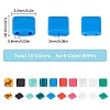 800Pcs 10 Colors Opaque Acrylic Slide Charms OACR-SC0001-36B-2
