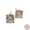 925 Sterling Silver Stud Earrings EJEW-K265-01G-1