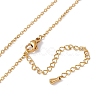 Initial Letter with Butterfly Pendant Necklace NJEW-C026-01G-B-4
