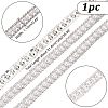 Double Rows Alloy Rhinestone Cup Chain FIND-NB0002-71-2