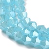 Imitation Jade Electroplate Glass Beads Strands GLAA-F029-J4mm-C03-3