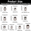 90Pcs 10 Styles 201 Stainless Steel European Beads STAS-PA0001-01-2