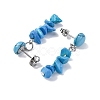 Natural Mixed Stone Dangle Stud Earrings EJEW-JE06371-5