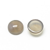 Natural Gray Agate Cabochons X-G-R416-8mm-15-2