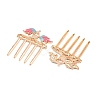 Alloy Enamel with Iron Hair Comb Findings AL-CBA8479-02KCG-3