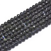 Natural Obsidian Beads Strands G-G792-36B-1