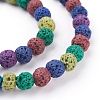 Natural Lava Rock Beads Strands G-D053-6mm-1-3