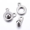 Non-Tarnish 201 Stainless Steel Snap Clasps STAS-C042-03P-1