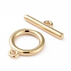 Eco-friendly Brass Toggle Clasps X-KK-D082-14G-2