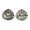 Natural Dalmatian Jasper Pendant Rhinestone Settings G-N326-131-04-2