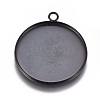 304 Stainless Steel Pendant Cabochon Settings X-STAS-G127-13-25mm-B-1