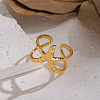 Adjustable 304 Stainless Steel Cuff Open Rings for Women YY2872-5