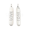 Brass Micro Pave Clear Cubic Zirconia Pendants KK-G416-08P-2