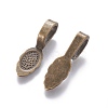 Tibetan Style Alloy Glue-on Flat Pad Bails LS-MLF10728Y-NF-1