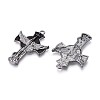 Alloy Black Enamel Pendants PALLOY-T094-09B-2